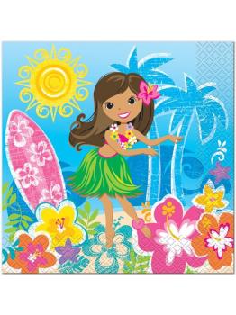 Servilletas Hawaianas 33cm x 33 cm Pack 16 und