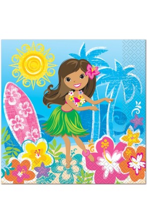 Servilletas Hawaianas 33cm x 33 cm Pack 16 und