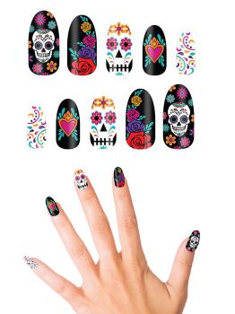 Set 10 Uñas Catrina con Adhesivo
