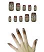 Set 10 uñas Zombie con adhesivo