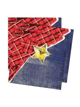 Set 12 Servilletas Salvaje Oeste 33 x 33 cms