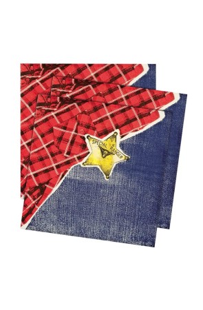 Set 12 Servilletas Salvaje Oeste 33 x 33 cms