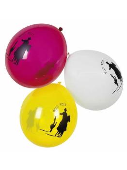 Set 6 Globos Salvaje Oeste 25 cms.