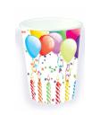 Set 8 Vasos de Cumpleaños globos