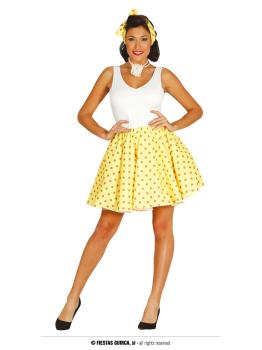 Set adulto Pin Up Falda amarilla  talla 42-44