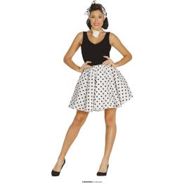 Set adulto Pin Up falda Blanca