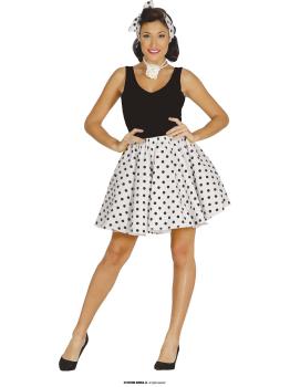 Set adulto Pin Up falda Blanca