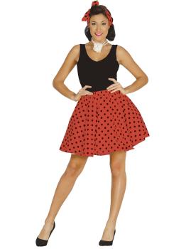 Set adulto Pin Up Falda Roja  talla 42-44