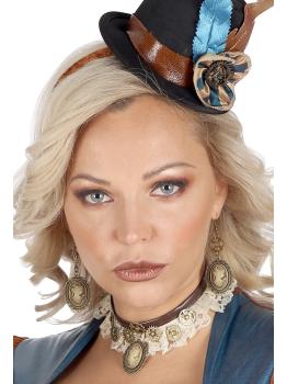 Set Collar de Encaje y Pendientes Steampunk