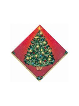 Set de 16 servilletas Árbol de Navidad