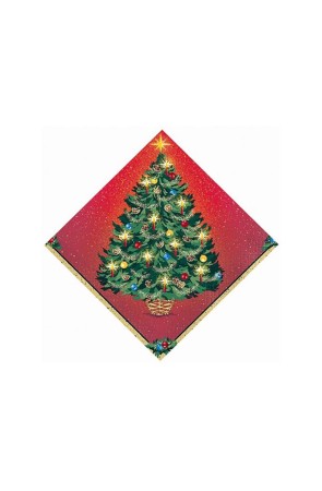 Set de 16 servilletas Árbol de Navidad