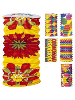 Set de 2 Faroles Papel Pintado Hawaianos.