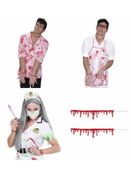 Set pulseras sangre para disfraces