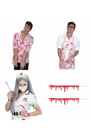 Set pulseras sangre para disfraces