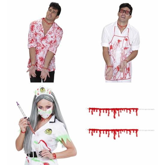 Set pulseras sangre para disfraces Set pulseras sangre para disfraces
