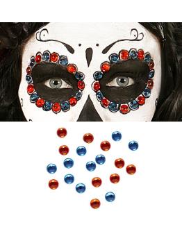Set de 40 Gemas Adhesivas decorativas Ojos Azul/Ámbar