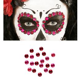 Set de 40 Gemas Adhesivas decorativas Ojos Rojo / Rosa