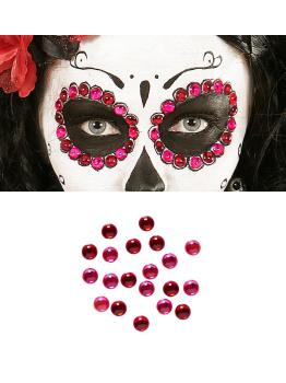 Set de 40 Gemas Adhesivas decorativas Ojos Rojo / Rosa