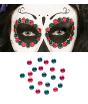 Set de 40 Gemas Adhesivas decorativas Ojos Rosa / Verde
