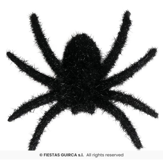 Set de 6 arañas peludas negras 6 cms