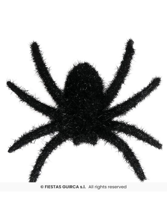 Set de 6 arañas peludas negras 6 cms