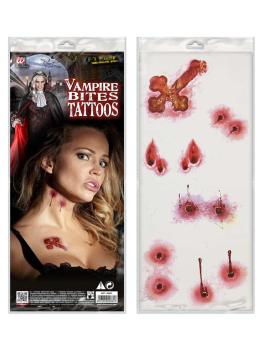 Set de 6 Tatuajes Mordeduras de Vampiro.
