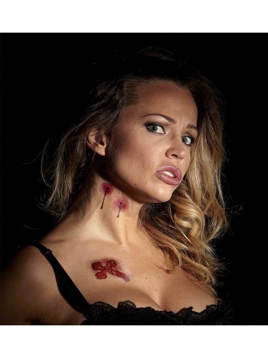 Set de 6 Tatuajes Mordeduras de Vampiro.