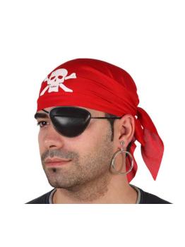 Set de Accesorios de Pirata para Adultos - Bandana, Parche y Pendiente