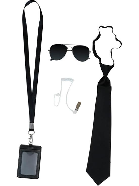 set de accesorios de policía de 4 piezas