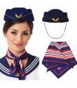 Set de Azafata 2 Piezas con Gorro y Pañuelo