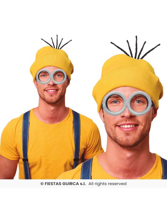 Set de Gorro y Gafas de Minions para Adulto – Accesorio Unisex para Carnaval y Halloween
