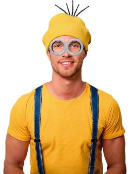 Set de Gorro y Gafas de Minions para Adulto – Accesorio Unisex para Carnaval y Halloween