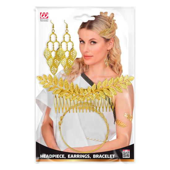 Set de Joyas Laurel Oro para disfraces históricos