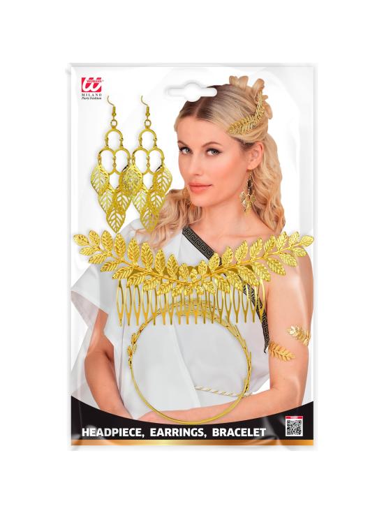 Set de Joyas Laurel Oro para disfraces históricos