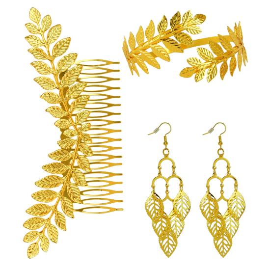 Set de Joyas Laurel Oro para disfraces históricos