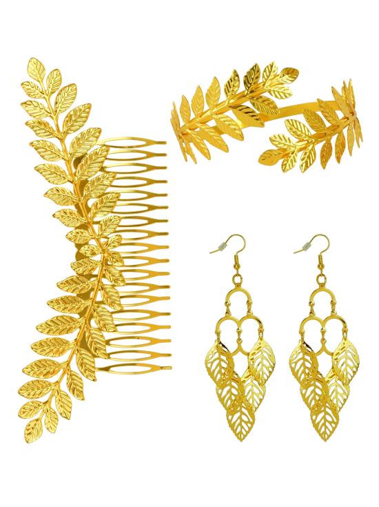 Set de Joyas Laurel Oro para disfraces históricos