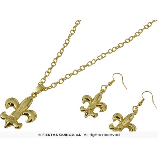 Set de Joyas Romano Dorado – Collar y Pendientes para Disfraces de Emperatriz, Patricias y Damas de la Antigua Roma