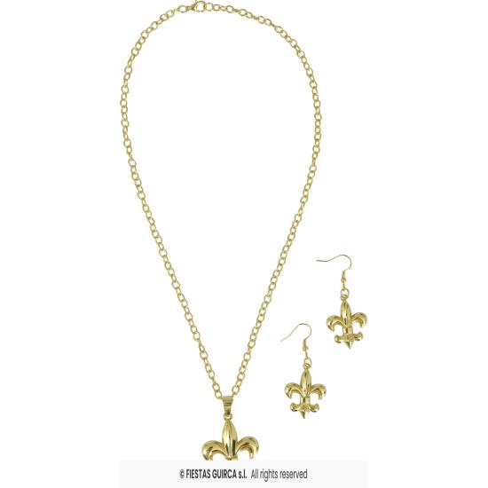 Set de Joyas Romano Dorado – Collar y Pendientes para Disfraces de Emperatriz, Patricias y Damas de la Antigua Roma