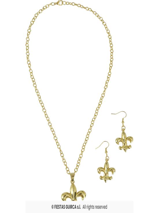 Set de Joyas Romano Dorado – Collar y Pendientes para Disfraces de Emperatriz, Patricias y Damas de la Antigua Roma