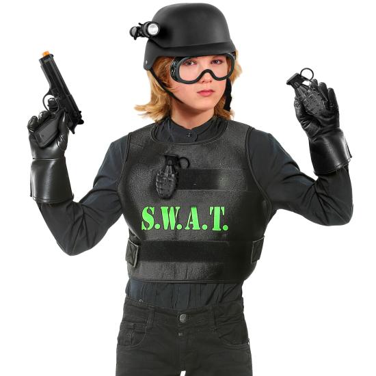 Set de Juguete S.W.A.T. – Casco, Pistola, Gafas Tácticas, Linterna y 2 Granadas