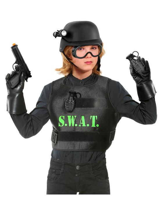 Set de Juguete S.W.A.T. – Casco, Pistola, Gafas Tácticas, Linterna y 2 Granadas