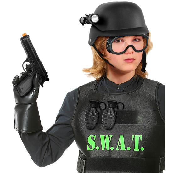 Set de Juguete S.W.A.T. – Casco, Pistola, Gafas Tácticas, Linterna y 2 Granadas