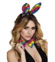 Set de Orejas y Pajarita Arcoiris