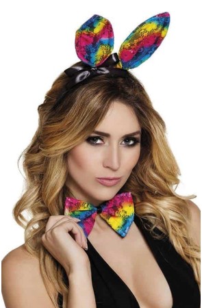 Set de Orejas y Pajarita Arcoiris