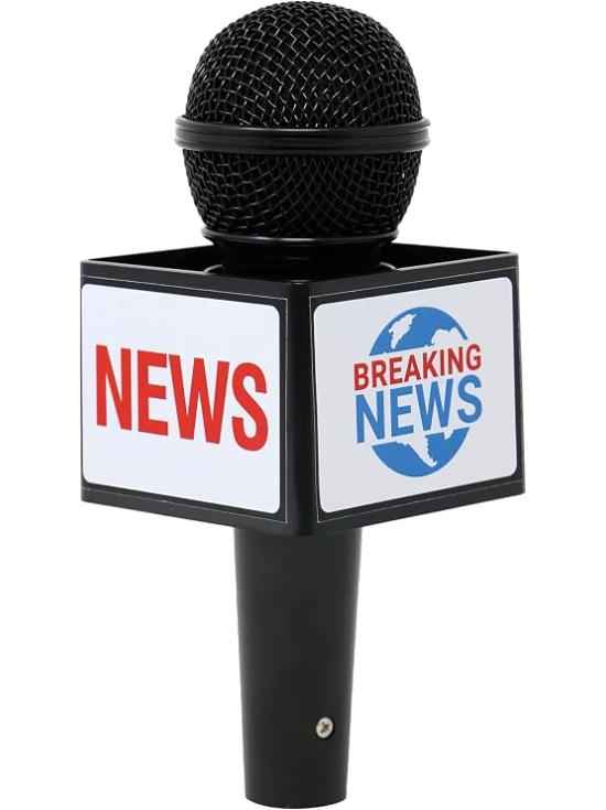 Set de Periodista 3 Piezas – Gorra PRESS, Micrófono NEWS y Pase de Prensa