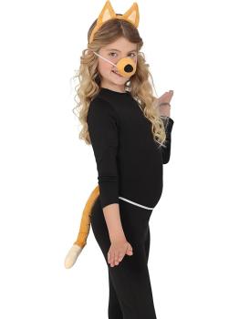 Set de Perrito Marrón 3 Piezas – Accesorio de Disfraz con Cola, Diadema y Nariz