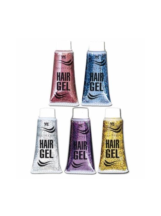Set Gel Purpurina para Pelo con Peine