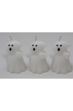 Set halloween 3 velas fantasmas