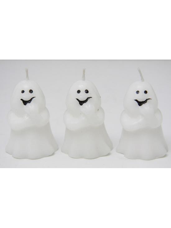 Set halloween 3 velas fantasmas