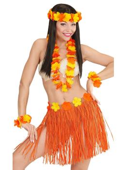 Set Hawai Naranja adulta